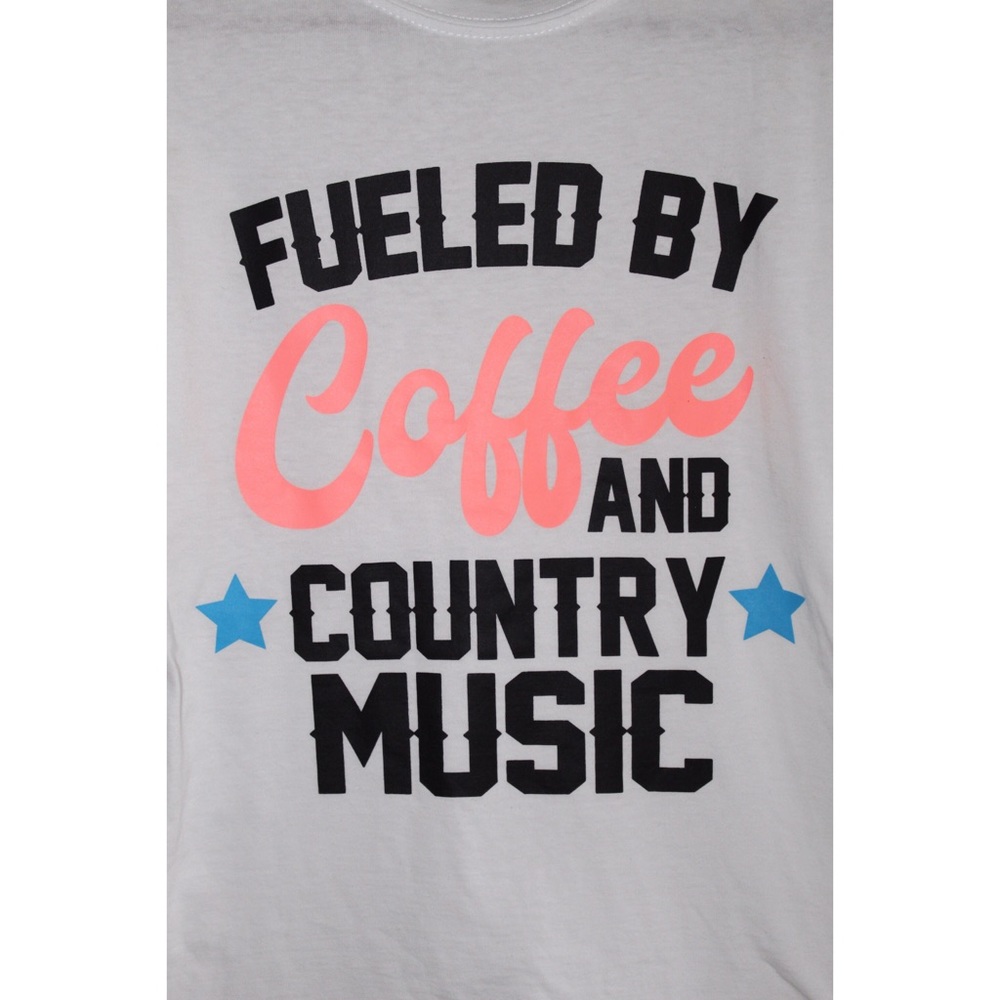 NWOT Coffee & Country Music Graphic M - Picture 1 of 5